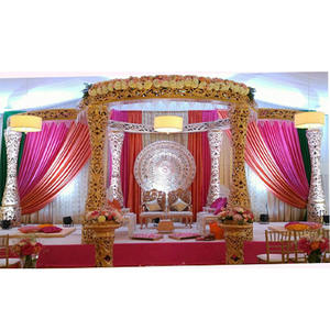 Mandap de mariage tendance Fiji Delizio, Mandap de mariage indien en fibre Delizio, Décorations de Mandap de mariage royal Delizio, Londres Australie - Product Image 1