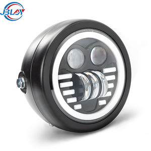 新设计电动摩托12v前照灯，带转向信号高/低复古摩托车摩托车圆形发光二极管前照灯 - Product Image 1