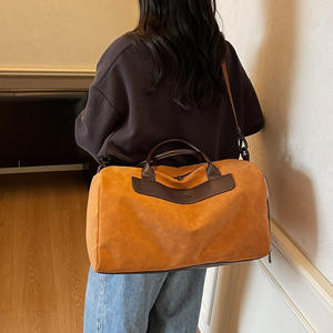 Sac de voyage rond tendance grande capacité style coréen pour la natation et la gym, sac à bandoulière, s'adapte à la poignée de bagage - Vente en gros usine - Product Image 1