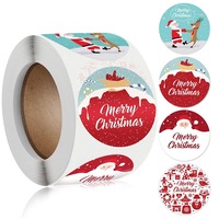 Stock d'autocollants holographiques de Noël prêts à l'emploi Décalcomanies adhésives Iridescent