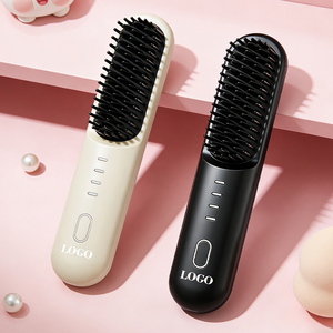 2026 Salon‑Grade Wet Dry Hair <b>Straightener</b> High Power 4000mAh Hot Comb Lightweight Fast Heating Negative Ion Hairbrush for Woman - Product Image 1