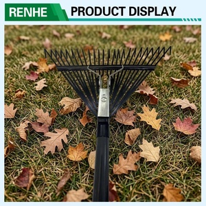 <span class=keywords><strong>Rastrello</strong></span> <span class=keywords><strong>per</strong></span> foglie e fieno da giardino in metallo, portatile e scalabile, con manico in metallo, <span class=keywords><strong>per</strong></span> attrezzi agricoli personalizzati - Product Image 5