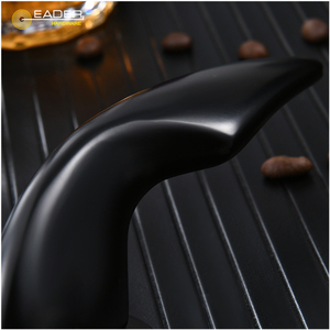EADER门把手实心黄铜哑光黑色设计室内圆形现代门锁旋钮 - Product Image 6