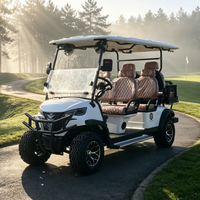 Voiturette de golf électrique personnalisée Rainbow 6 places avec batterie au lithium 72V et moteur 5kw certifiée DOT pour les terrains de golf et les clubs