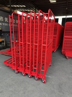 Chariot électrique mobile avec cages latérales pour le transport de bouteilles de gaz et la collecte des déchets