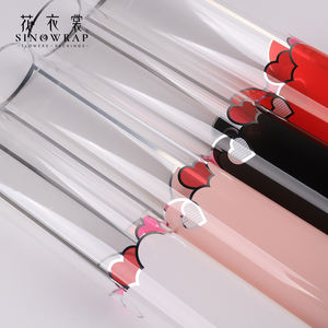 SINOWRAP nouveau sac à fleurs unique dentelle en forme d'<span class=keywords><strong>amour</strong></span> 20 pièces couleur unie emballage floral saint valentin fleuriste fournitures - Product Image 2