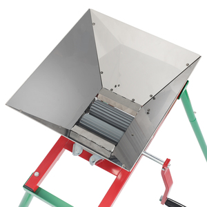 Broyeur de fruits manuel en acier inoxydable 7L Apple Berry Raisin Destemmer avec roulement Presse Vin Cidre et jus Stand - Product Image 6