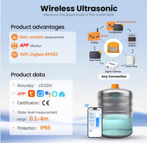 Sensor de Nivel Ultrasónico Inalámbrico Industrial Tuya Smart WiFi, Rango de 0.1-4.0m, Precisión del 0.5%, 100-240V, Sin Contacto, para Agua/Aceite, LARGA DISTANCIA - Product Image 2