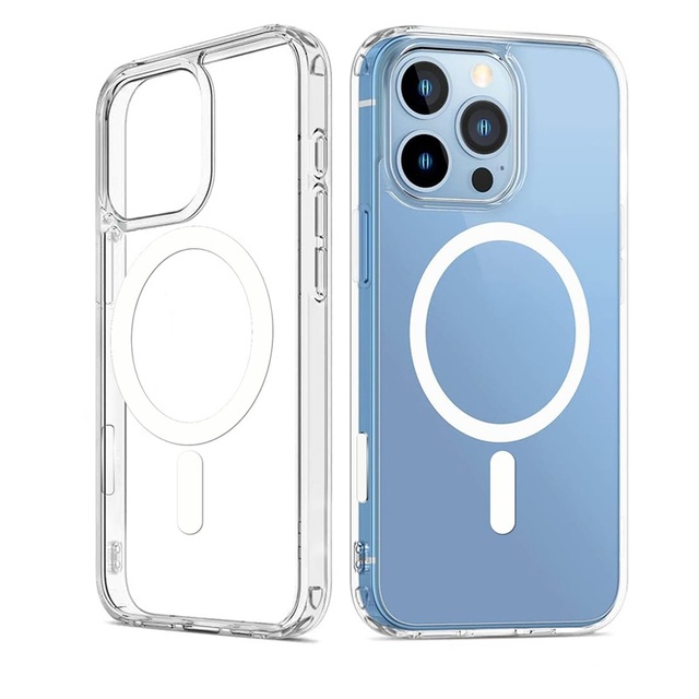 Magnetic Wireless Charging With Camera Control Button Case for iPhone 16 Pro Max Plus Hybrid Hard Clear PC Anti Yellowing Cover