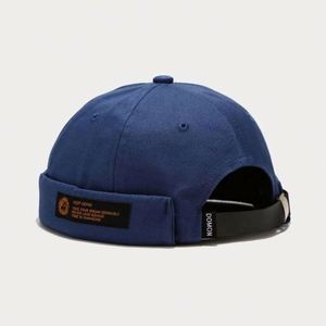 Gorro Docker Retro para Hombre, Estilo Simple y Moderno, Gorra de Béisbol con Etiqueta Tejida, Estilo Hip-Hop Urbano - Product Image 6