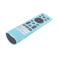 Housse de protection en silicone pour télécommande intelligente bleu lumineux, service de personnalisation du logo, protection pour télécommande TV