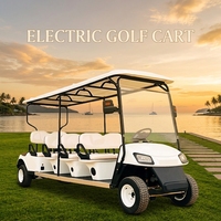 Carrito de golf eléctrico de lujo para 8 personas, carro de golf eléctrico de cuatro ruedas, carrito de golf eléctrico para adultos