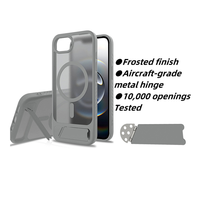 Magnetic Stand TPU+PC+Metal Skin-Like 2MM Thick Phone Case Wireless Charging Shockproof for //Google Pixel 9/10