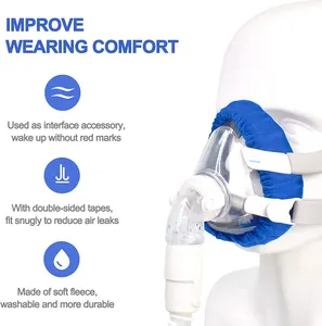 Full Face CPAP Mask Liners Reusable Cushion Covers For AirFit F20 And AirTouch F20 Reduce Red Mark Suit For Most Full Face Masks