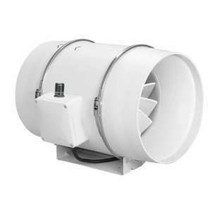 Ventilateur d'extraction industriel silencieux en plastique blanc pour CVC, ventilateur d'extraction pour cuisine, hydroponie, pince en acier inoxydable - Product Image 1