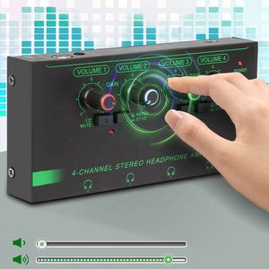 Xtuga EH04 Amplificateur de <span class=keywords><strong>Casque</strong></span> Compact à <span class=keywords><strong>4</strong></span> <span class=keywords><strong>Canaux</strong></span> pour Moniteurs et Studios, Amplificateur Stéréo pour Scène et Mixeur Musical - Product Image 5