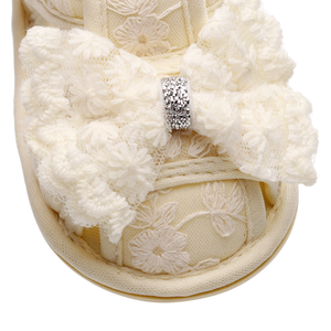 Sandales à bout fermé en dentelle pour bébés filles, chaussures pour bébés de 1 an, vente en gros - Product Image 6