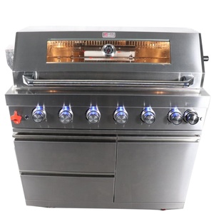 Barbacoa de Gas de Lujo para Exteriores, de Acero Inoxidable, Grande, Resistente, sin Humo, con Cajón, Modelo AY-HNS-B801 - Product Image 3