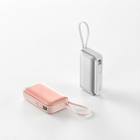 Anpassbares Logo Tragbare Neue Design PD22.5W 10000mAh Schnellladende Li-Polymer Mobile Powerbank mit Halterung 2-in-1 Schnell-Typ-C