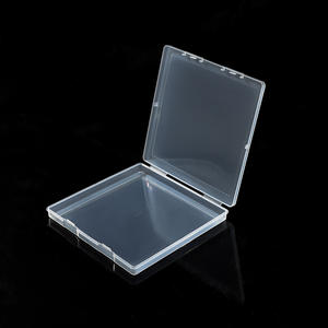 Boîte de rangement carrée en plastique transparent 15,5 cm x 15,5 cm x 1,7 cm avec couvercle à clapet pour emballage et organisation, fabriquée au Zhejiang - Product Image 4