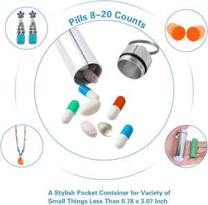 กล่องอะลูมิเนียมกันน้ำขนาดเล็กสำหรับการเดินทางกลางแจ้งที่ใส่ไม้จิ้มฟันและยาทำจากผ้าฝ้าย - Product Image 4