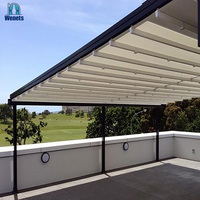Auvent escamotable de pergola escamotable électrique fixée au mur de toit pour le patio et le restaurant