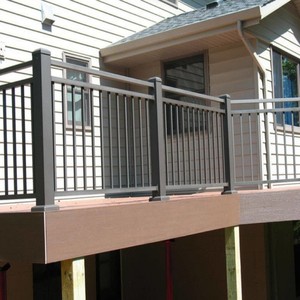 Balustrades en alliage d'<span class=keywords><strong>aluminium</strong></span> thermolaqué de qualité supérieure, rampes de terrasse en verre, escaliers sur mesure, rampes de balcon, résistantes à la rouille et à l'eau - Product Image 3