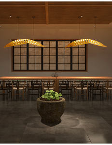 Lustres suspendus en perles de <span class=keywords><strong>bois</strong></span> <span class=keywords><strong>flotté</strong></span> Luminaires suspendus Lampe en <span class=keywords><strong>bois</strong></span> de plafond Luminaires en <span class=keywords><strong>bois</strong></span> Éclairage goutte Lustre moderne - Product Image 4