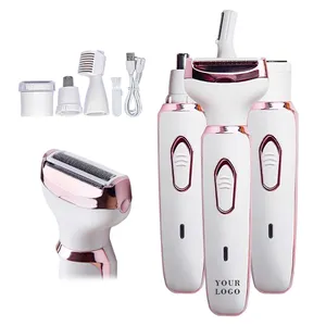 Rasoio elettrico da donna 4 in 1 rasoio elettrico per gambe per viso e viso Wet & Dry Cordless