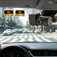 Caméra embarquée double objectif 4K HD Premium avec vision nocturne supérieure, GPS, WiFi et contrôle par application 25MP