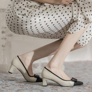 Chaussures pour femmes à bout carré, talon fin bas, en satin, pour l'été, les fêtes et le bureau, style décontracté et tendance - Product Image 5