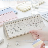 Planificateur hebdomadaire A7 personnalisé 2026 pour étudiants, 100 feuilles, reliure thermique, couverture rigide, vente en gros par petites quantités