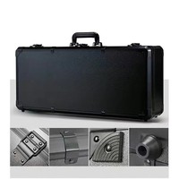 Mallette de transport rigide portable en aluminium pour professionnel de voyage personnalisée mallette en aluminium noir avec grille en mousse pour bricolage