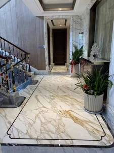 Yushi Italy đá cẩm thạch tự nhiên calacatta Vàng hiện đại Thiết kế sang trọng cho sàn cầu thang khách sạn sử dụng - Product Image 6