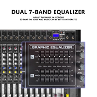 Mélangeur audio GAX-PMX12 de vente chaude puissant + 48V Phantom 500W 16DSP effets BT avec commutateur USB pour une utilisation sur scène et en studio