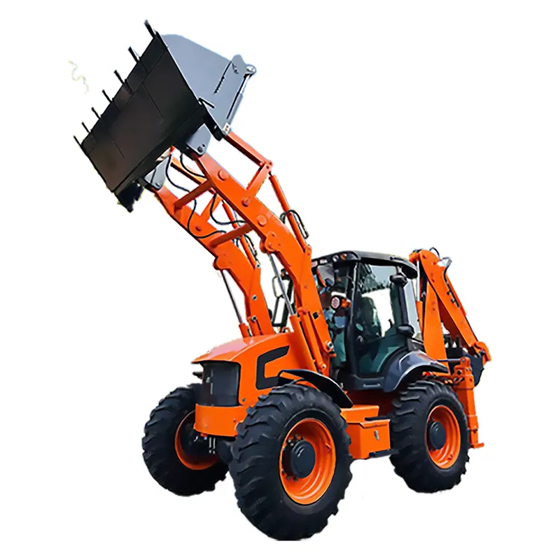 Retroexcavadora cargadora maquinaria de construcción 2,5 toneladas rueda Mini excavadora retroexcavadora para la venta