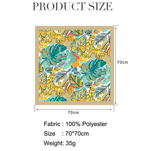 Custom Logo 70*70cm Satin Square Scarf Multifunctional Soft <b>Bandana</b>, Hair Scarf Neck Wrap for Women Wholesale - Product Image 6
