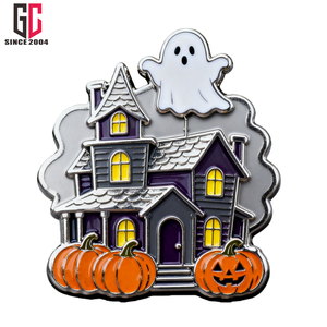 12 yıl fabrika özel Metal emaye cadılar bayramı emaye pimleri pazarlama promosyonlar için Premium çinko alaşım emaye rozetleri - Product Image 2