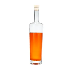 Botol Tequila 375 ml kosong tahan air kelas atas botol Tequila mewah bentuk roket botol biru dan putih Tequila