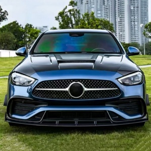 Kit Carrozzeria in Fibra di Carbonio Secca per Mercedes-Benz Classe <span class=keywords><strong>C</strong></span> W206 - Aggiornamenti W206 Stile <span class=keywords><strong>CT</strong></span>: Labbro Anteriore, Diffusore Cofano, Spoiler, Minigonne Laterali - Product Image 2