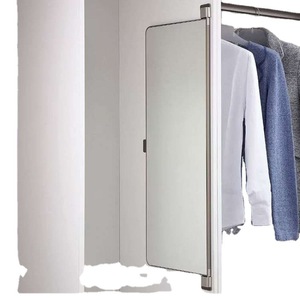 Miroir mural réglable rectangulaire sans cadre, rotation à 180 degrés, pour porte de placard ou fixation murale - Product Image 5