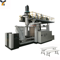 Structure modulaire pour une maintenance facile, machine de moulage par extrusion-soufflage pour la production de bureaux et de chaises en plastique HDPE de 1,3 x 1,3 m