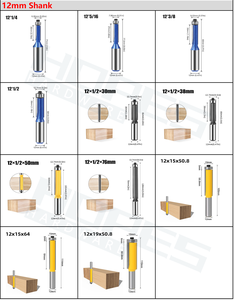 ก้าน1/2 12มม. 2 3นิ้วยาวคาร์ไบด์สำหรับตัดแต่งงานไม้เราเตอร์ตัดดอกกัดเครื่องมืองานไม้ - Product Image 5