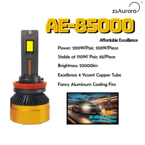 zsAURORA AE-85 بسعر معقول فائق 85000 h11 لمبات ليد فانوس أمامي ليد للسيارات 880 881 H27 H1 H3 H7 H11 H9 9005 9006 HB4