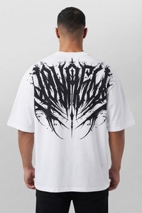 T-shirt Oversize à Manches Courtes pour Jeunes Hommes, 100% Coton, Imprimé Graphique, Coupe Boxy, Streetwear, Sport, Logo Personnalisé, Vente en Gros - Product Image 5