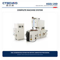 CTECHNO KGDJ-20D 200 KN Máquina de entallado CNC de alta velocidad para laminación de acero al silicio de estator y rotor, 150-600 SPM, 3-999 ranuras