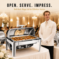 Chafing Dish Buffet-Set Gewerbliche Catering-Ausrüstung Edelstahl 9L Speisenwärmer Hotel Restaurant Bankett Großhandel Fabrik
