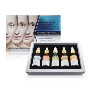 Set de Suero Concentrado Antienvejecimiento con Multivitaminas A, C y E y Colágeno - Set de Cuidado Facial Hidratante, Iluminador y Reafirmante - Product Image 1