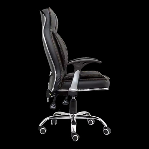 Chaise de bureau ergonomique à dossier haut avec fonction de couchage Chaise de patron de direction pivotante en cuir fabriqué en Chine Mobilier de bureau - Product Image 2