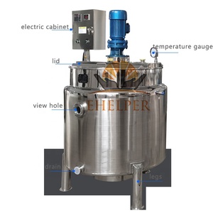 Kimyasal/gıda işleme için 2000L & 4000L ağır paslanmaz çelik endüstriyel ısıtmalı karıştırma tankı - Product Image 2